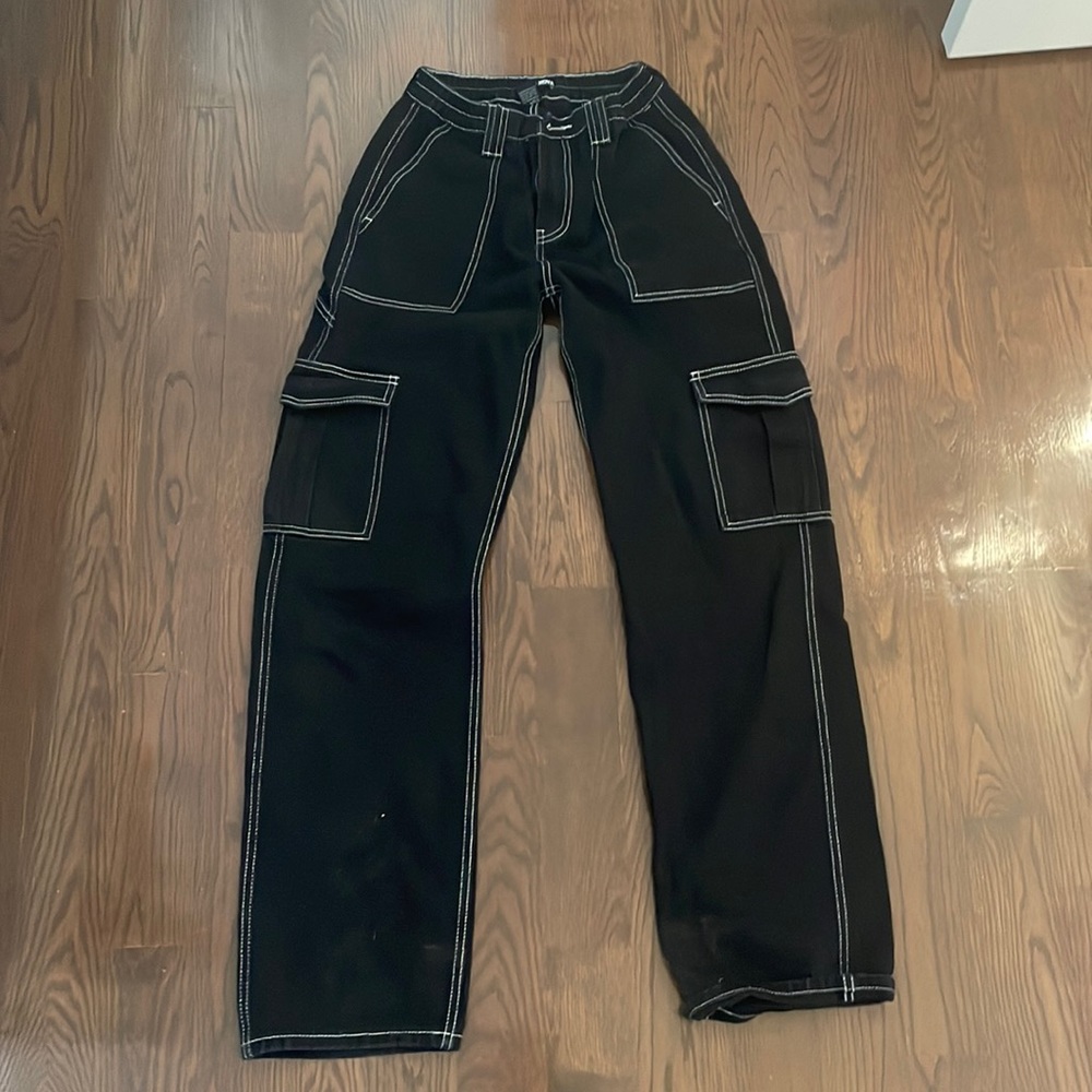 Black cargo pants